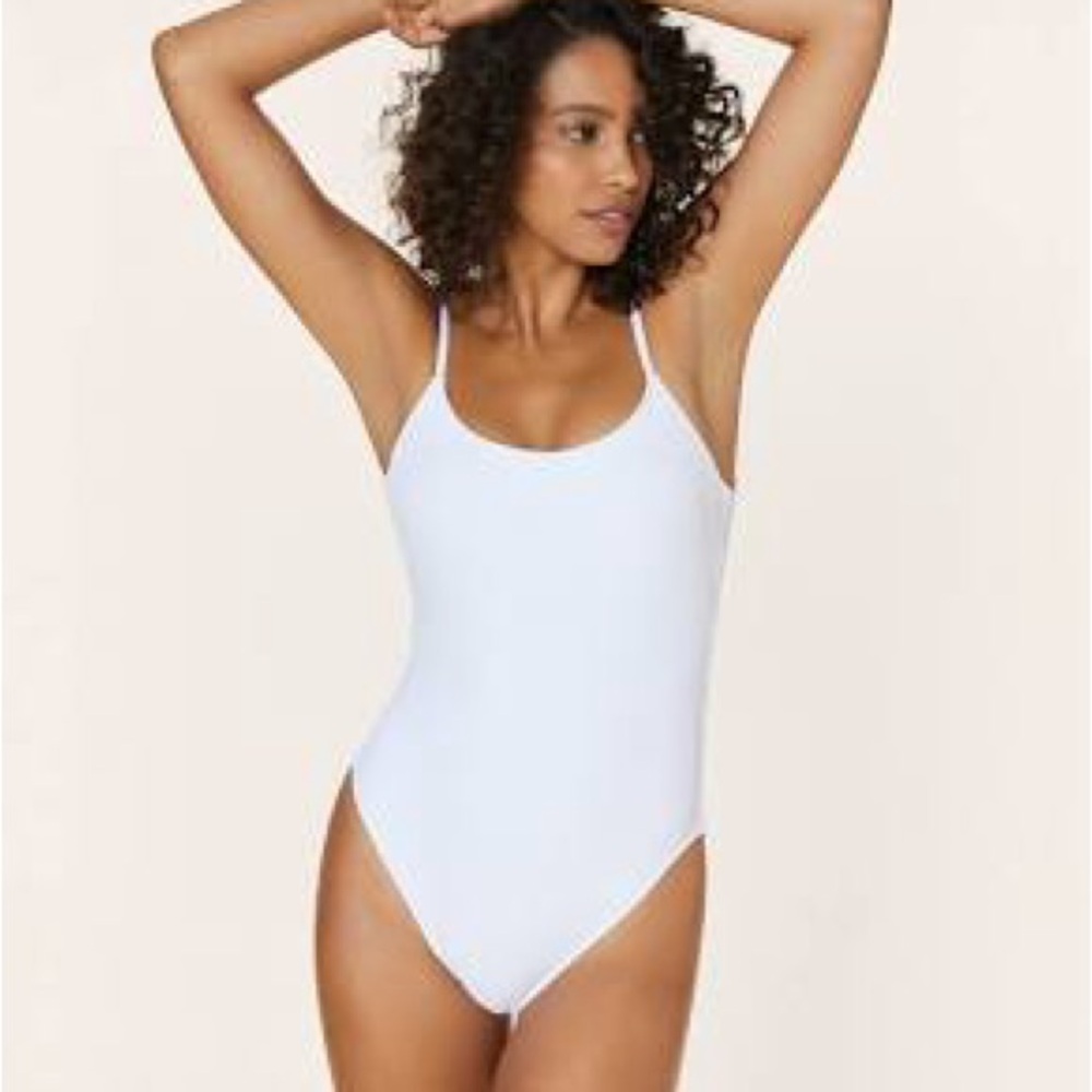 Andie Swim Laguna ribbed white XST